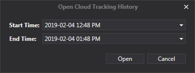 Viewing Tracks - Cloud History