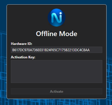Offline Mode - Activation Key
